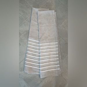 Sonoma shabby tan with white detail stripes L 48” H 84” curtain panel